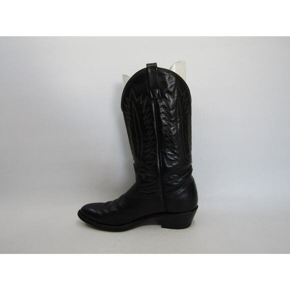 Mason Mens SIze 9 B (Narrow Width) Black Leather Western Cowboy Boots main image 11